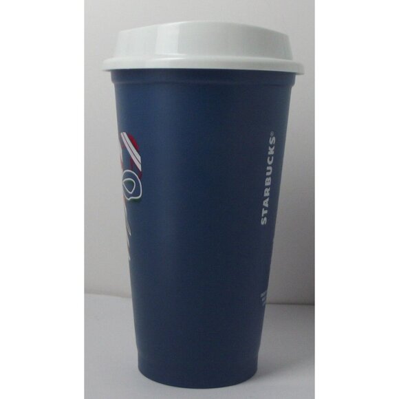 Starbucks Color-Changing Cup Blue Christmas 16 Oz. Reusable Plastic With Lid - Picture 4 of 10